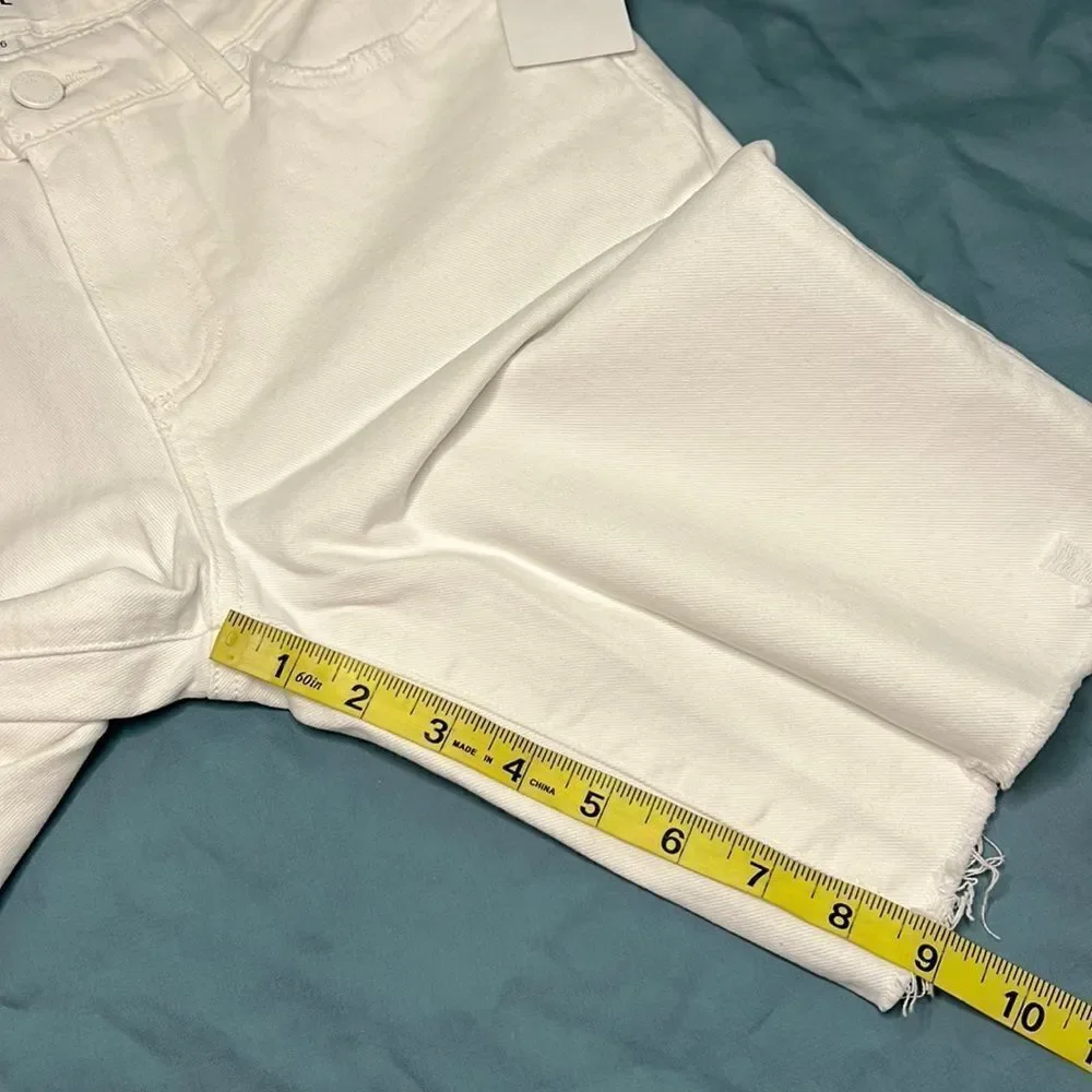 PAIGE Women’s Dove White Jax Cut off Distressed Shorts Size 26